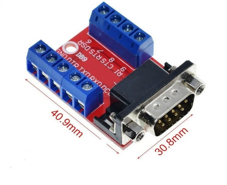 Adattatore Convertitore DB9 Maschio RS232 Seriale, Terminale Segnale, per PLC CNC Automazione e Dispositivi Serial