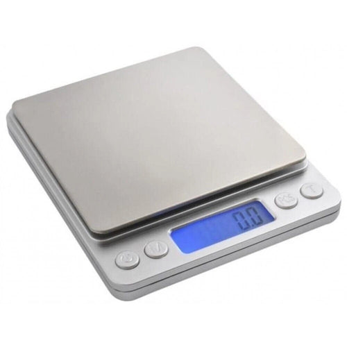 Bilancino di Precisione Digitale Tascabile 0,01g-500g, 7 Unità di Misura, LCD Retroilluminato, Tara, Batterie Incluse