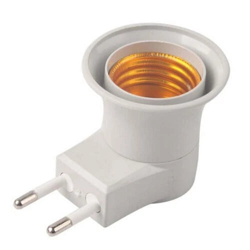 Portalampada adattatore e27 spina 220 volt con interruttore on off lampada