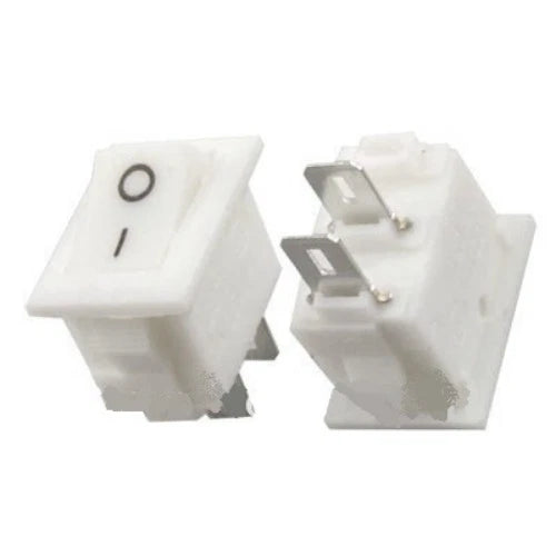 interruttore bianchi a 2 posizioni ON-OFF a bilanciere 250V 3A 10x15 mm