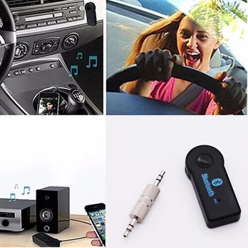 Ricevitore Bluetooth 3.0 AUX Jack 3,5mm, A2DP, Portata 10m, Batteria Integrata, per Stereo HiFi Auto
