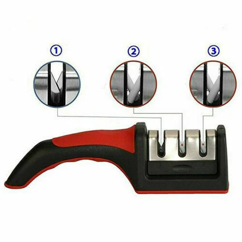 Affila coltelli professionale per 3 lame affilature da cucina