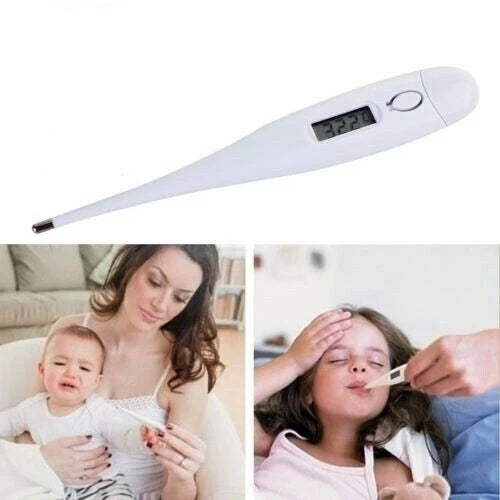 Termometro Digitale LCD ±0,1°C, 32-42°C, Segnale Beep, Memoria, Auto-off, per Bambini e Adulti