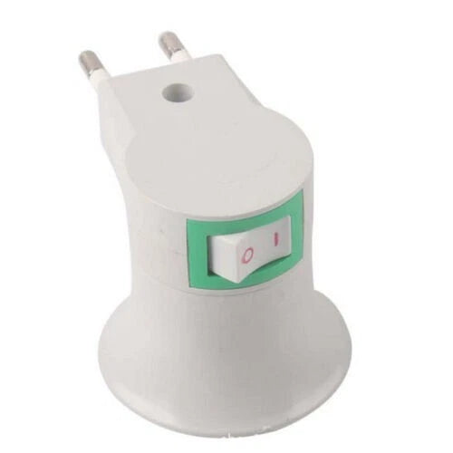 Portalampada adattatore e27 spina 220 volt con interruttore on off lampada