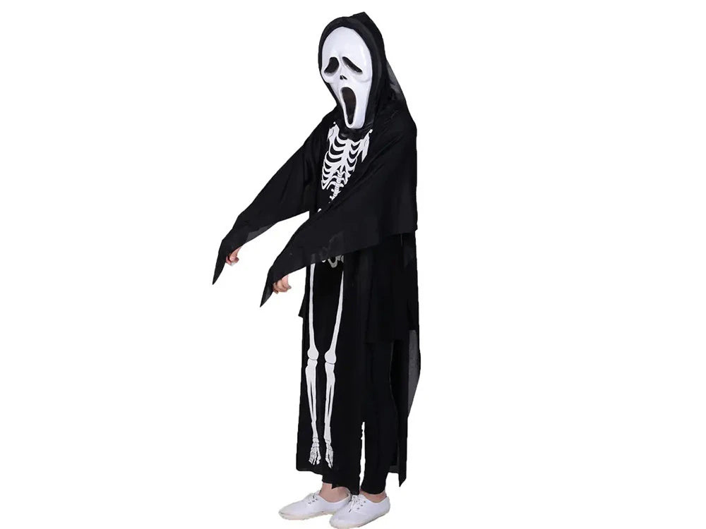 Costume da Scheletro Halloween Taglia Unica Manica Lunga