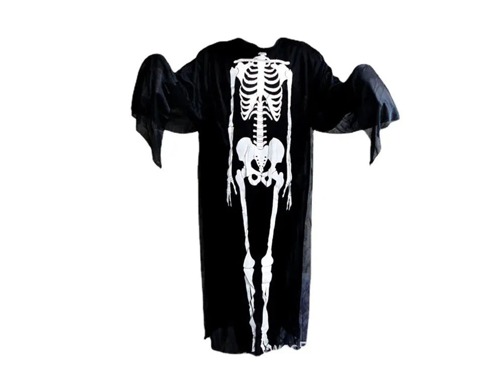 Costume da Scheletro Halloween Taglia Unica Manica Lunga