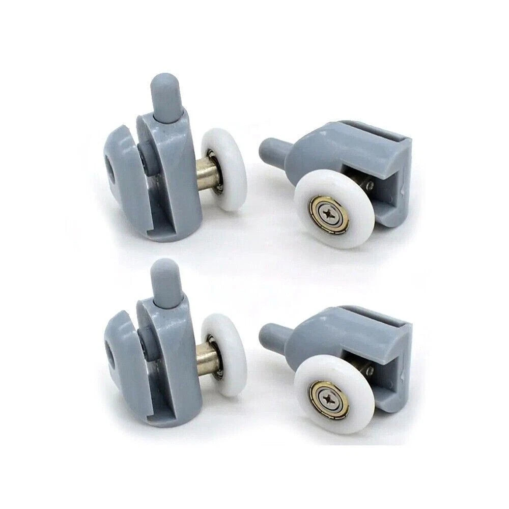 Set 8 Rulli di Ricambio per Box Doccia Porta Scorrevole, Ø23mm, Plastica e Acciaio, Universale