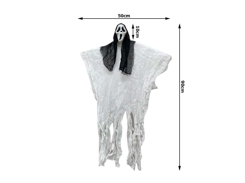 Decorazione Halloween Fantasma da Appendere | 90 cm | Scheletro Urla