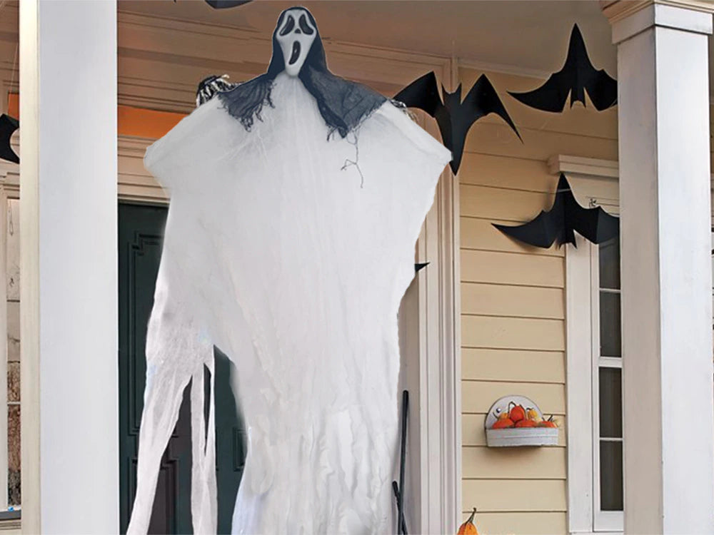 Decorazione Halloween Fantasma da Appendere | 90 cm | Scheletro Urla