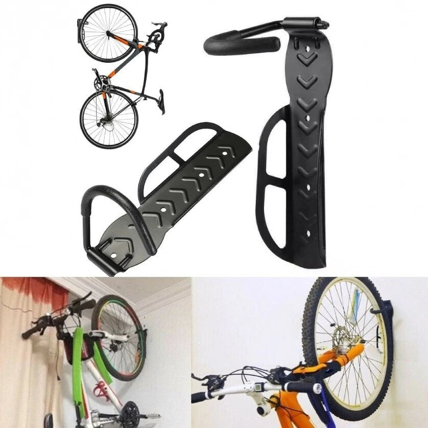 2 x portabici supporto porta bicicletta gancio staffa appendi al muro la bici