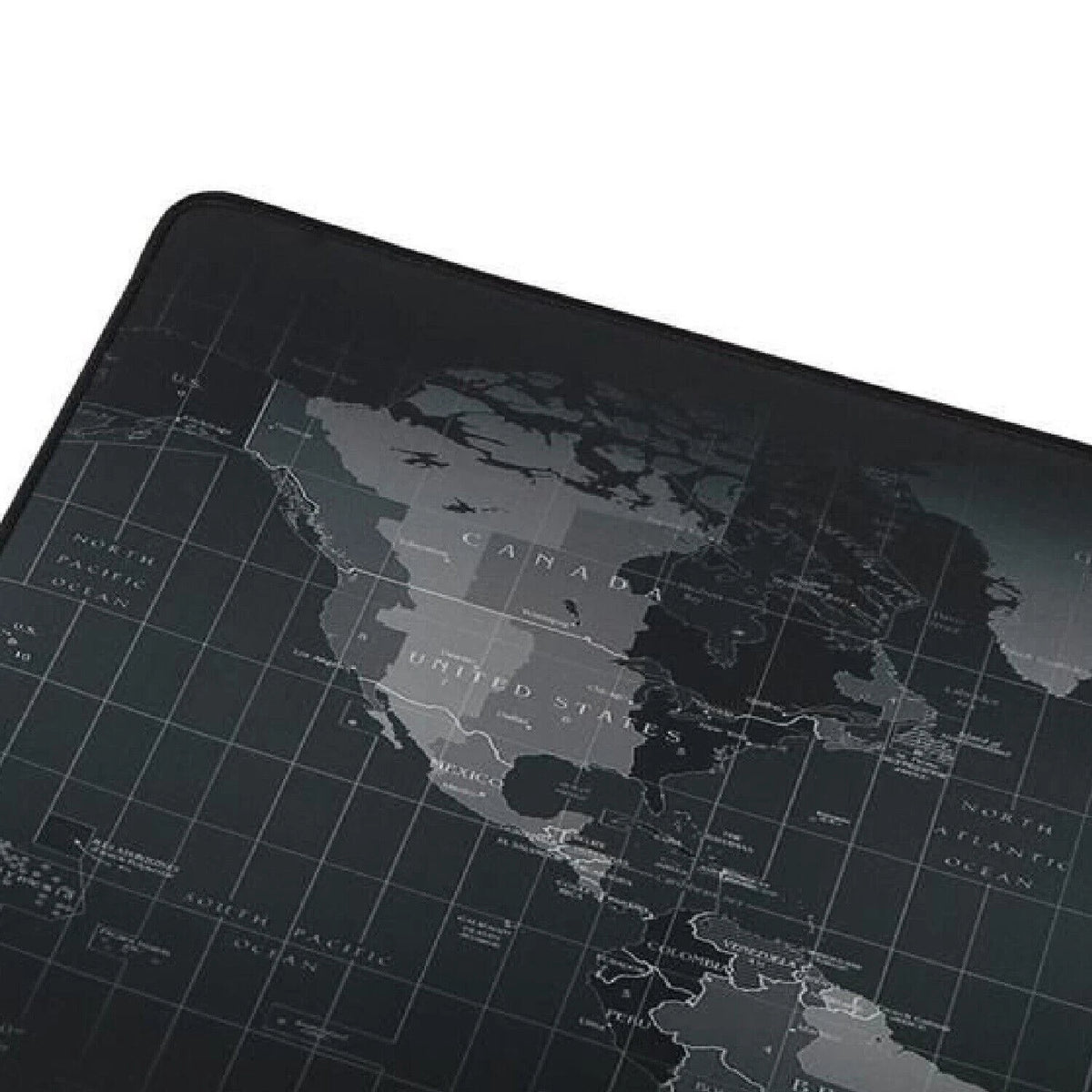 Mousepad Gaming XXL 880x300mm, Mappa del Mondo, Gomma Antiscivolo, Impermeabile, Bordi Cuciti