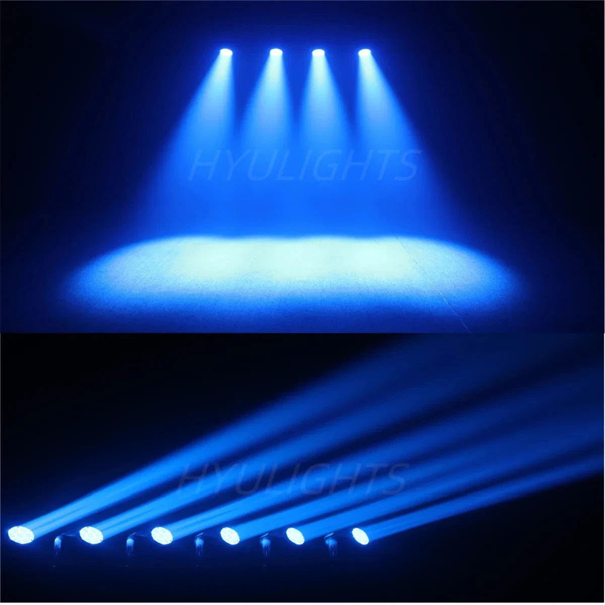Testa Mobile LED 300W, 7x40W RGBW 4in1, Zoom 3-60°, DMX512, Schermo LCD, per Discoteche e Club