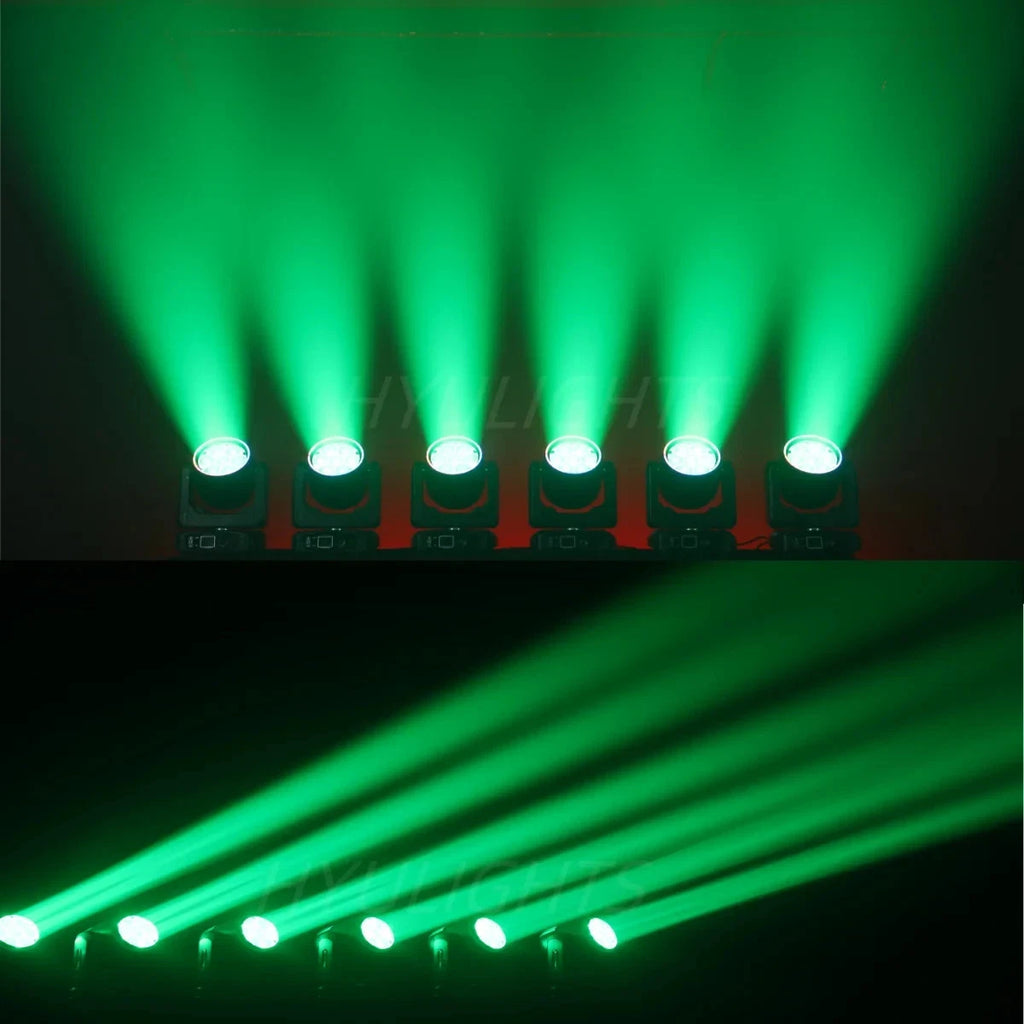 Testa Mobile LED 300W, 7x40W RGBW 4in1, Zoom 3-60°, DMX512, Schermo LCD, per Discoteche e Club