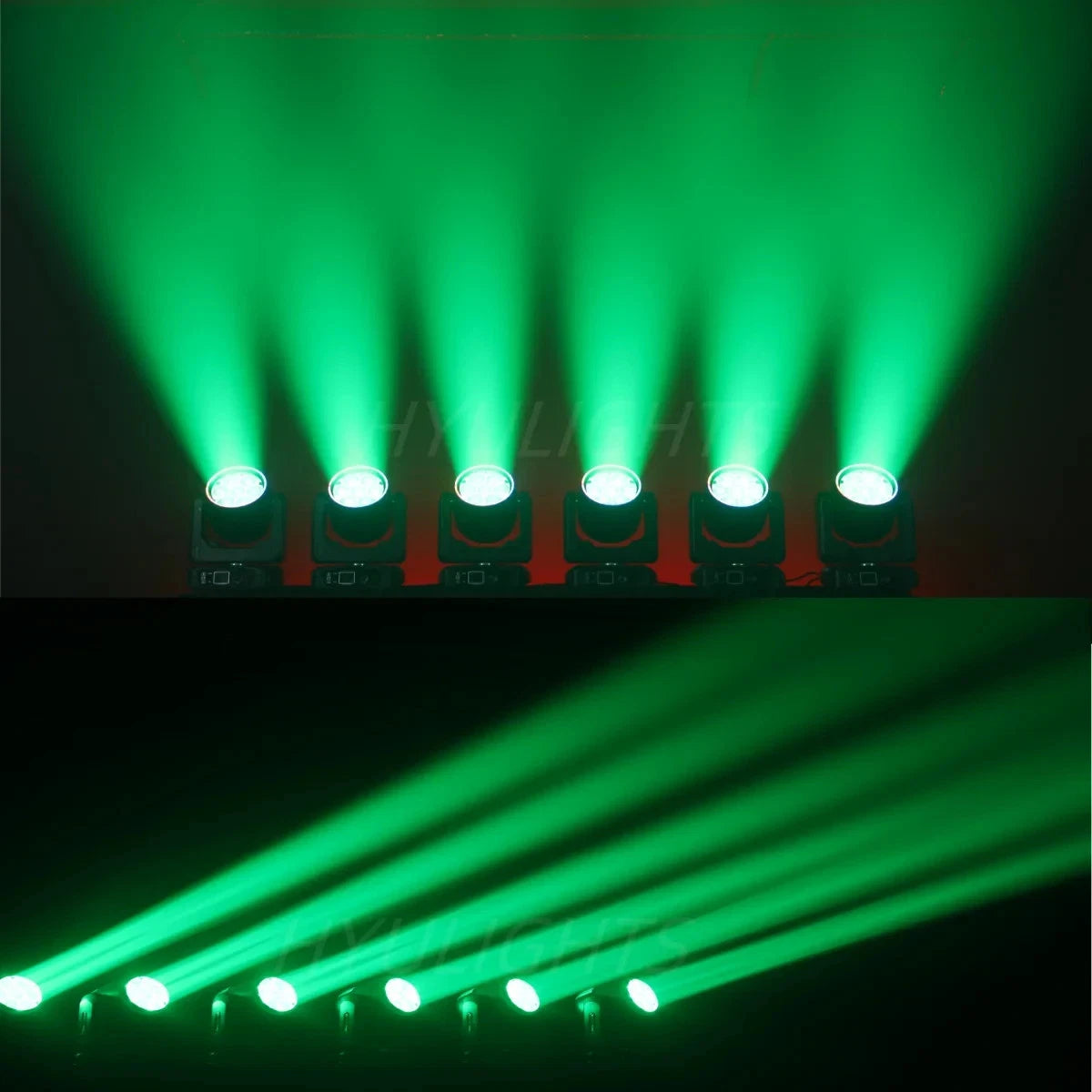 Testa Mobile LED 300W, 7x40W RGBW 4in1, Zoom 3-60°, DMX512, Schermo LCD, per Discoteche e Club