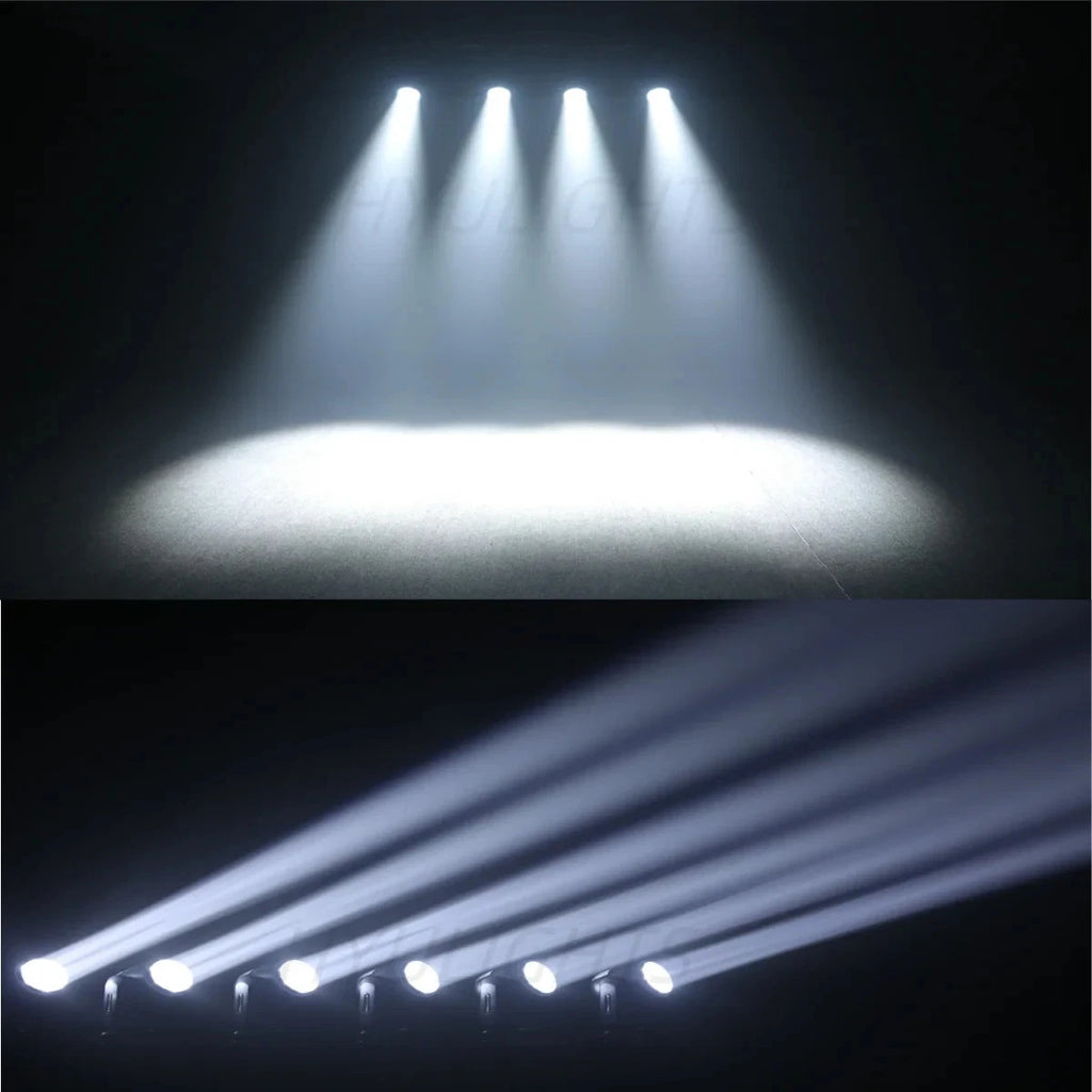 Testa Mobile LED 300W, 7x40W RGBW 4in1, Zoom 3-60°, DMX512, Schermo LCD, per Discoteche e Club