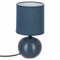 Lampada da Tavolo Sfera Timeo, Base Arenaria Finitura Opaca, Paralume Cotone, H24,5cm, Attacco E14, 5 Colori