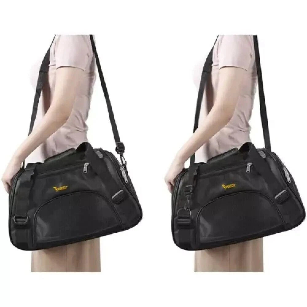 Trasportino Borsa da Viaggio per Cane Gatto Coniglio, Max 8kg, 30x25x50cm, Ventilato, con Tracolla