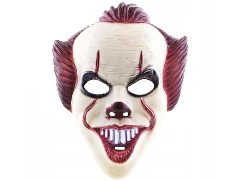Maschera Halloween Clown Pennywise IT | Taglia Unica | Bianca
