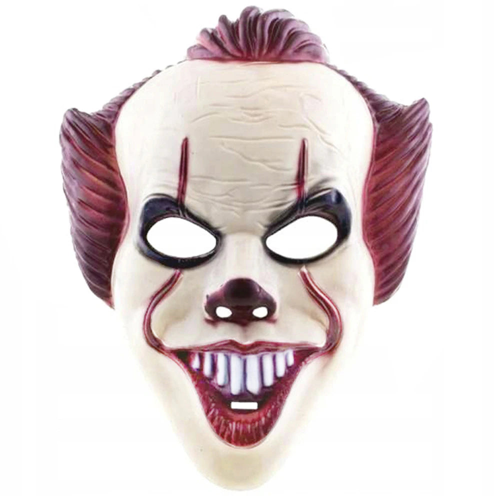 Maschera Halloween Clown Pennywise IT | Taglia Unica | Bianca