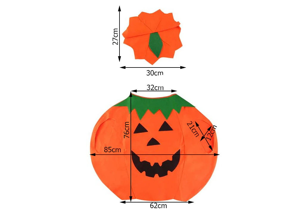 Costume da Zucca Halloween | Taglia Unica | Unisex